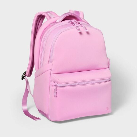 All In Motion - Faux Neoprene 17" Backpack Pink - All In Motion️ Pink - Picture 1 of 4